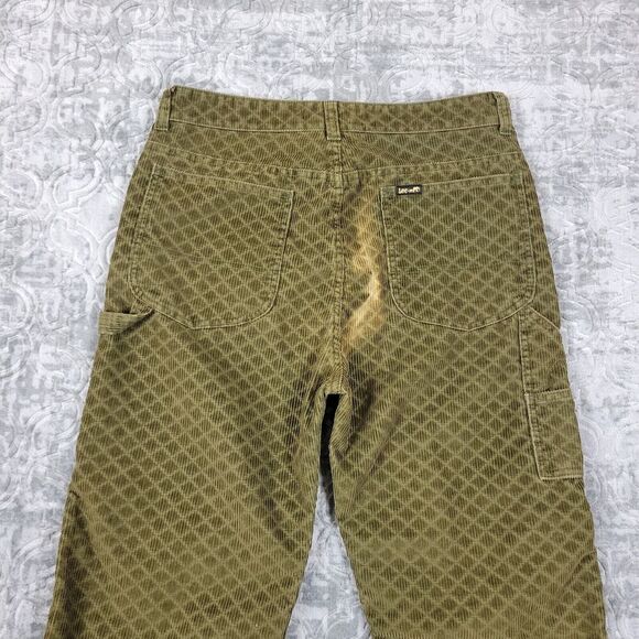 Lee Brooklyn Circus Jeans Men’s Size 34X32 Green Corduroy Double Knee Cowboy - Picture 6 of 16
